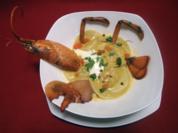 Hummeravioli in Safran-Velouté - Rezept
