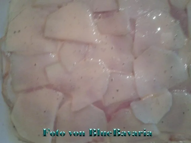 Rezept: Aufläufe: Kohlrabi-Kartoffel-Schinken-Auflauf Bild Nr. 4 Aufläufe: Kohlrabi-Kartoffel-Schinken-Auflauf - Rezept - Bild Nr. 4