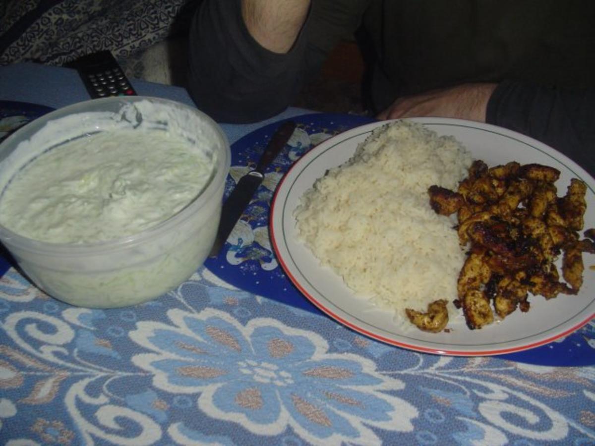 Gyros mit Reis und Zatziki - Rezept