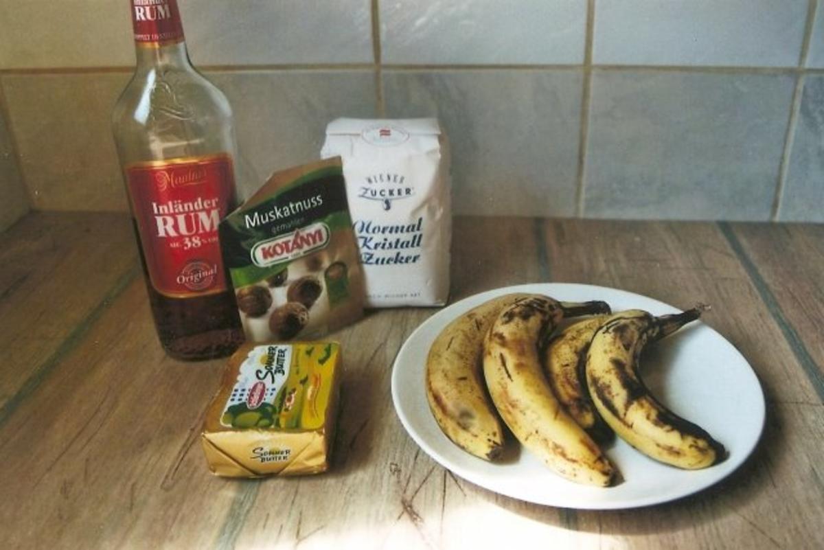 Bananas, baked and rumed as in Santa Lucia - Rezept