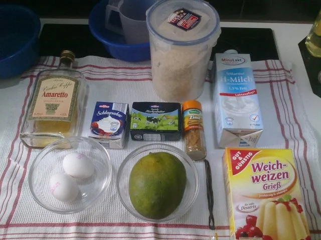 Selbstgemachtes Grießbrei mit Apfel-Mango-Stück - Rezept - Bild Nr. 3