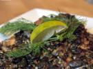 Lachsforelle in Kürbiskernkruste, Tagliatelle, Riesling-Dill-Schaum, Kräuterseitlinge - Rezept