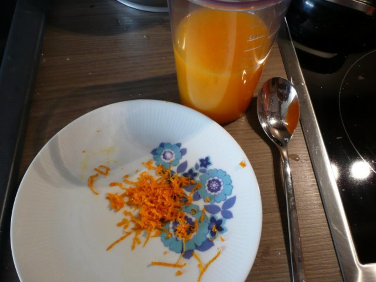 Orangen Soße zu Hähnchenbrust und Tagliatelle, Salat der Saison - 94 ...