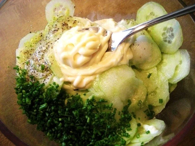 Gurkensalat mit Schnittlauch - Rezept - Bild Nr. 3