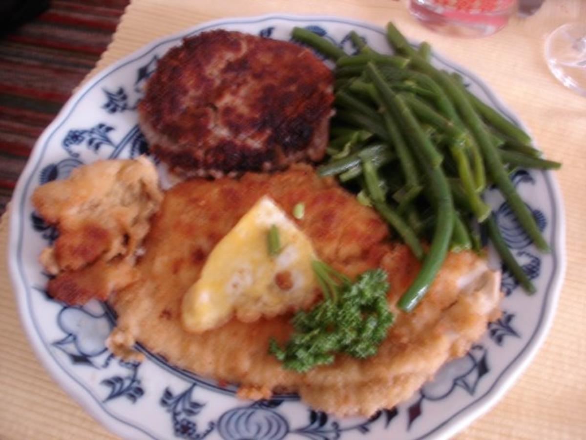 Schollenfilet mit extra feinen Bohnen und Walnuss Kartoffeltaler ...