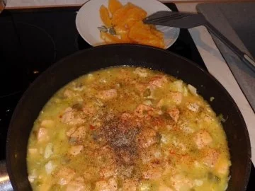 Fisch: Orangen-Fisch-Pfanne an Kräuternudeln - Rezept - Bild Nr. 4