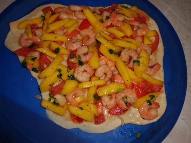 Pizza: Garnelen-Mango-Pizza - Rezept - Bild Nr. 7