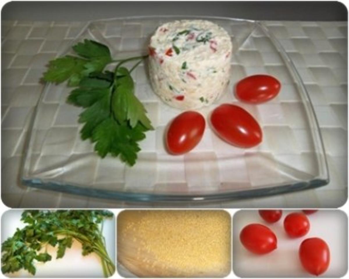 Frischkäse mit Tomaten, Hirse und Petersilie verfeinert - Rezept - Bild Nr. 2