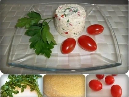 Frischkäse mit Tomaten, Hirse und Petersilie verfeinert - Rezept - Bild Nr. 2