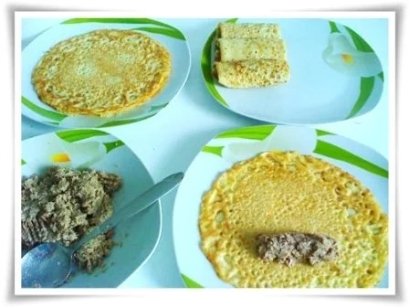 Pfannkuchen, gefüllt, gerollt, paniert und gebraten. - Rezept - Bild Nr. 21