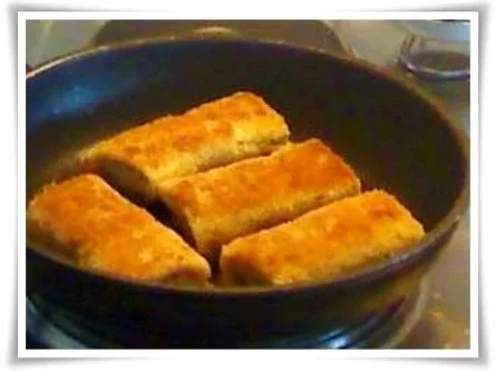 Pfannkuchen, gefüllt, gerollt, paniert und gebraten. - Rezept - Bild Nr. 26