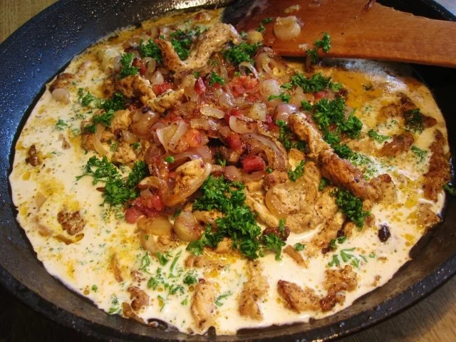 Schnitzelpfanne von der Pute ... - Rezept - Bild Nr. 7