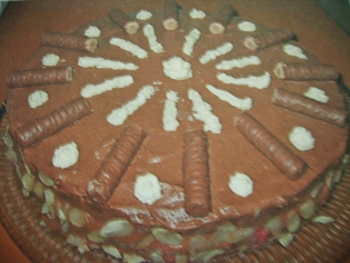 Nougat - Amicelli - Torte mit Himbeeren - Rezept