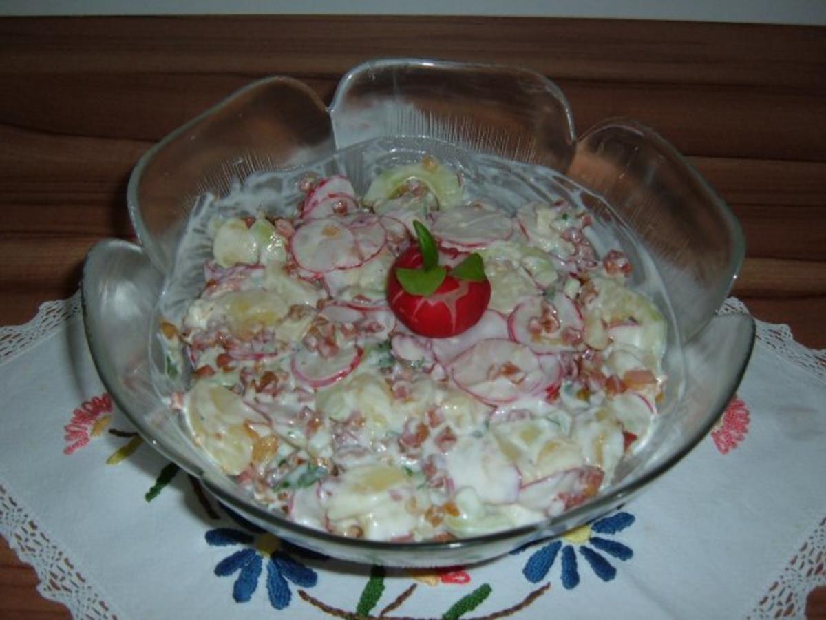 Salate : Kartoffelsalat mit Gurke und Radieschen - Rezept - Bild Nr. 2