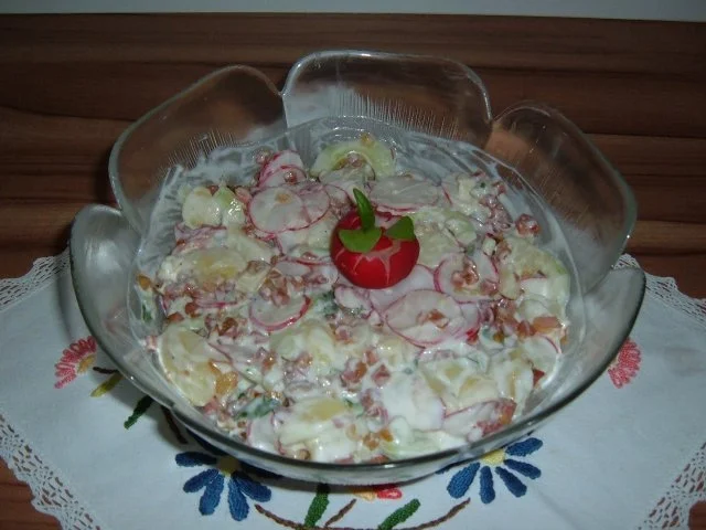 Salate : Kartoffelsalat mit Gurke und Radieschen - Rezept - Bild Nr. 2