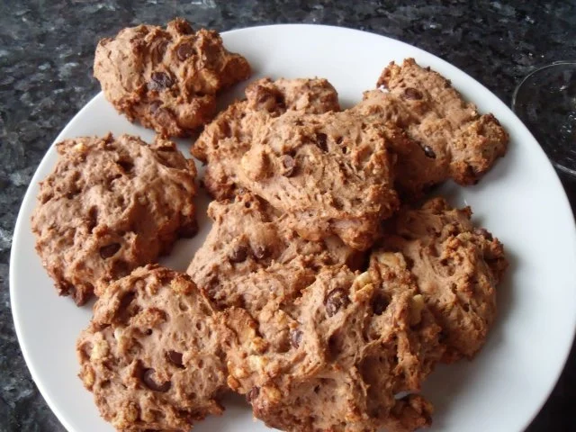 Rezept: Schoko-Cookies mit Nüssen Schoko-Cookies mit Nüssen - Rezept