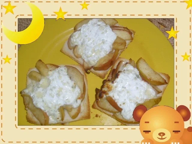 Rezept: Apfel-Stilton-Toasts Apfel-Stilton-Toasts - Rezept