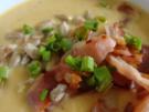 Süppchen aus Sellerie mit Süßkartoffel und 2-erlei Topping - Rezept