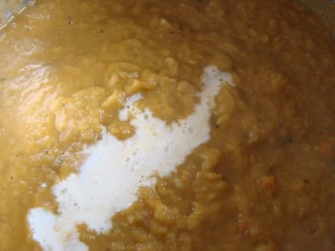 Süppchen aus Sellerie mit Süßkartoffel und 2-erlei Topping - Rezept - Bild Nr. 14