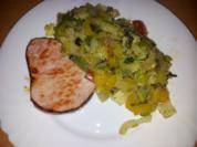 Spitzkohl - Paprikagemüse - Rezept
