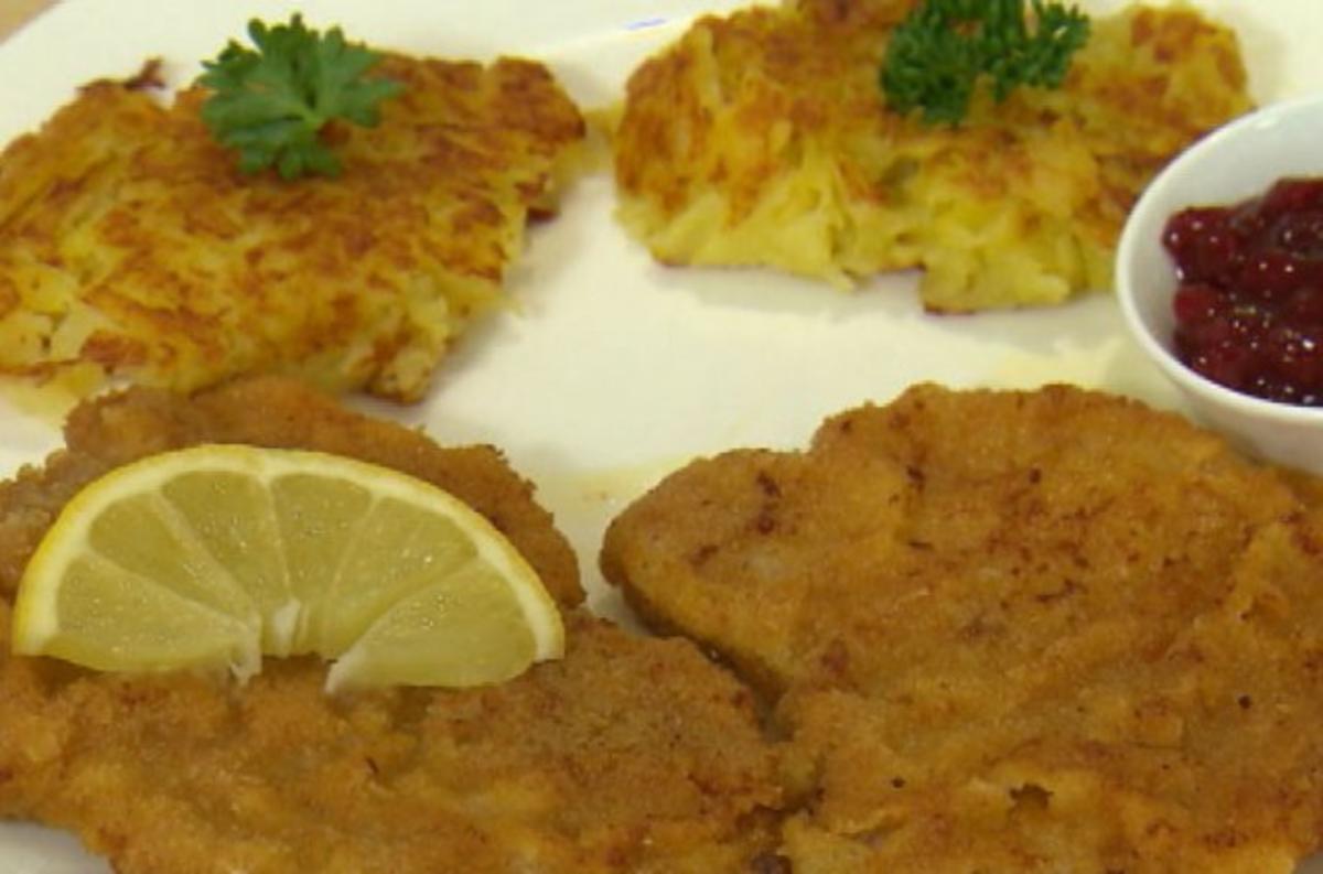 Bilder für Original Wiener Schnitzel mit Rösti (Christian Häckl) - Rezept