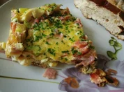 Rezept: Zucchini-Schinken Rührei Zucchini-Schinken Rührei - Rezept