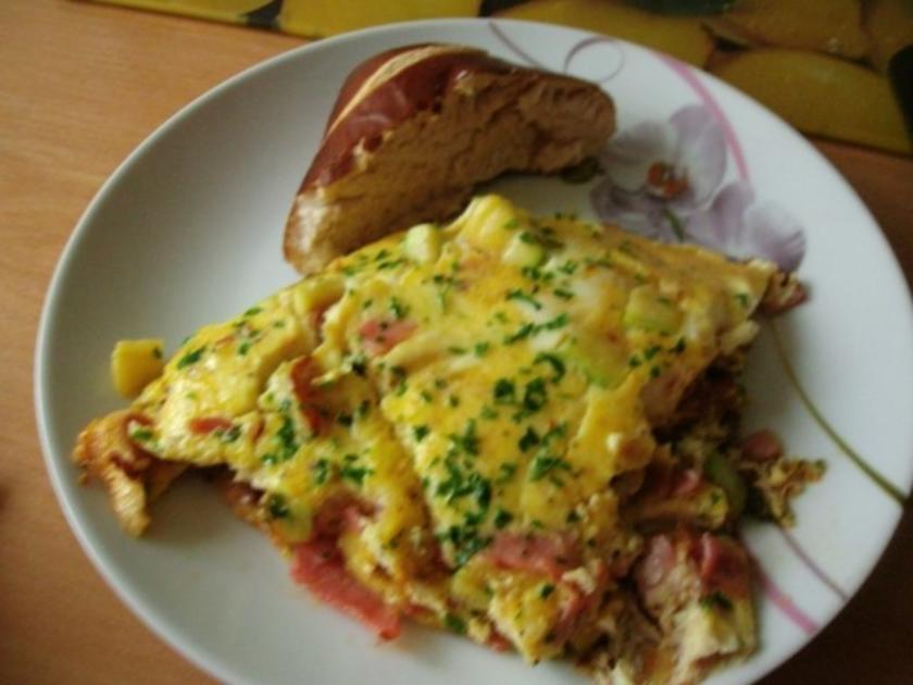 Zucchini-Schinken Rührei - Rezept mit Bild - kochbar.de