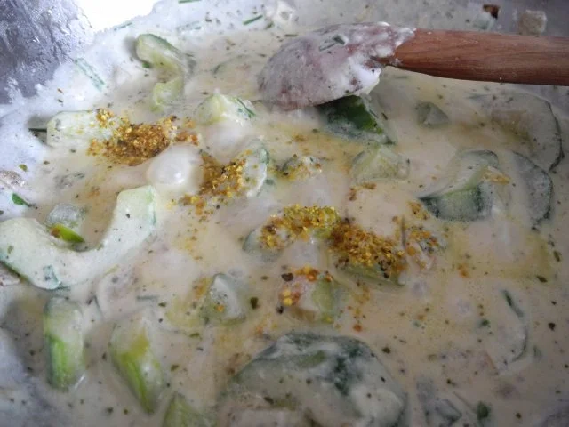 Rezept: Gemüsebeilage : Geschmorte Gurken Bild Nr. 8 Gemüsebeilage : Geschmorte Gurken - Rezept - Bild Nr. 8