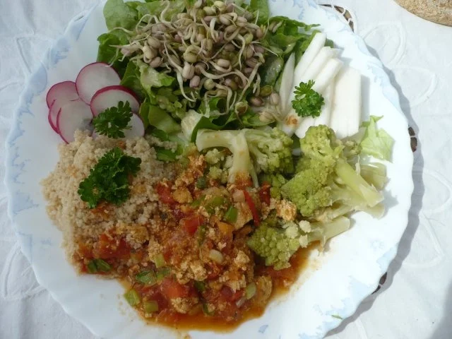 Gemüseteller mit Tofu und Cuscus - Rezept