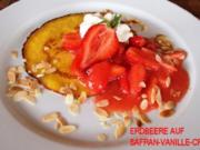 Erdbeere auf Safran-Vanille-Crépe - Rezept