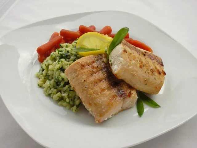 Gebratener Lachs mit Bärlauch Risotto - von Noriana