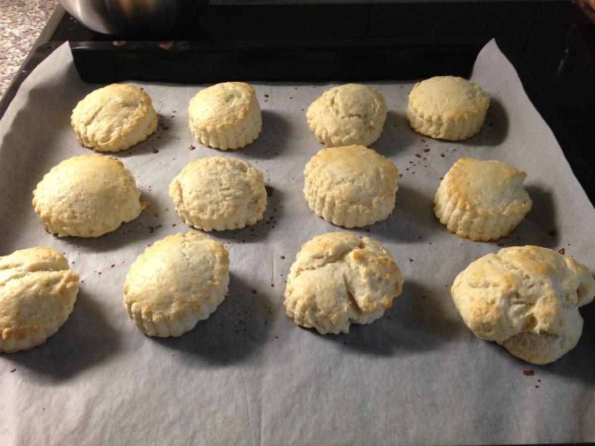 Bilder für Scones(mit meiner selbsgemachter Himbeer Konfitüre und Butter) - Rezept