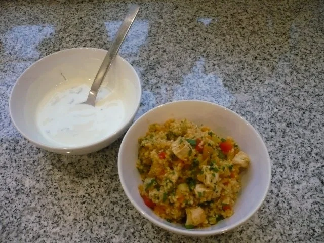 Rezept: Bulgur mit Gemüse und Hähnchenbrustwürfeln (histaminarm) Bild Nr. 4 Bulgur mit Gemüse und Hähnchenbrustwürfeln (histaminarm) - Rezept - Bild Nr. 4