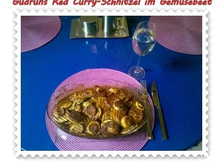 Rezept: Auflauf: Red Curry-Schnitzel im Gemüsebeet Bild Nr. 12 Auflauf: Red Curry-Schnitzel im Gemüsebeet - Rezept - Bild Nr. 12