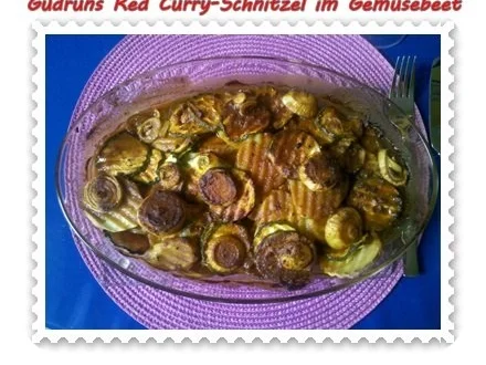 Rezept: Auflauf: Red Curry-Schnitzel im Gemüsebeet Bild Nr. 15 Auflauf: Red Curry-Schnitzel im Gemüsebeet - Rezept - Bild Nr. 15
