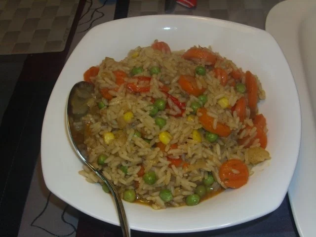 Backhähnchen mit bunten Reis - Rezept - Bild Nr. 8