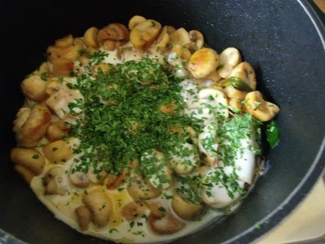 Schweinegeschnetzeltes in brauner Soße mit Rahmchampignons und Ofenkartoffeln - Rezept - Bild Nr. 14