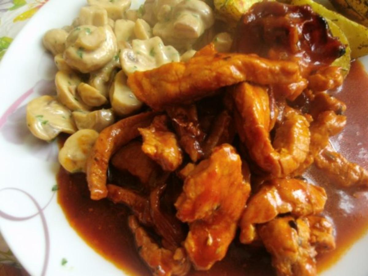 Schweinegeschnetzeltes in brauner Soße mit Rahmchampignons und Ofenkartoffeln - Rezept - Bild Nr. 17