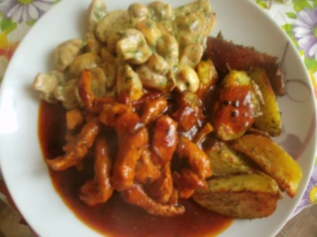 Schweinegeschnetzeltes in brauner Soße mit Rahmchampignons und Ofenkartoffeln - Rezept - Bild Nr. 19