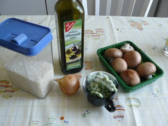 Rezept: schnelle Reispfanne mit Champignons Bild Nr. 2 schnelle Reispfanne mit Champignons - Rezept - Bild Nr. 2