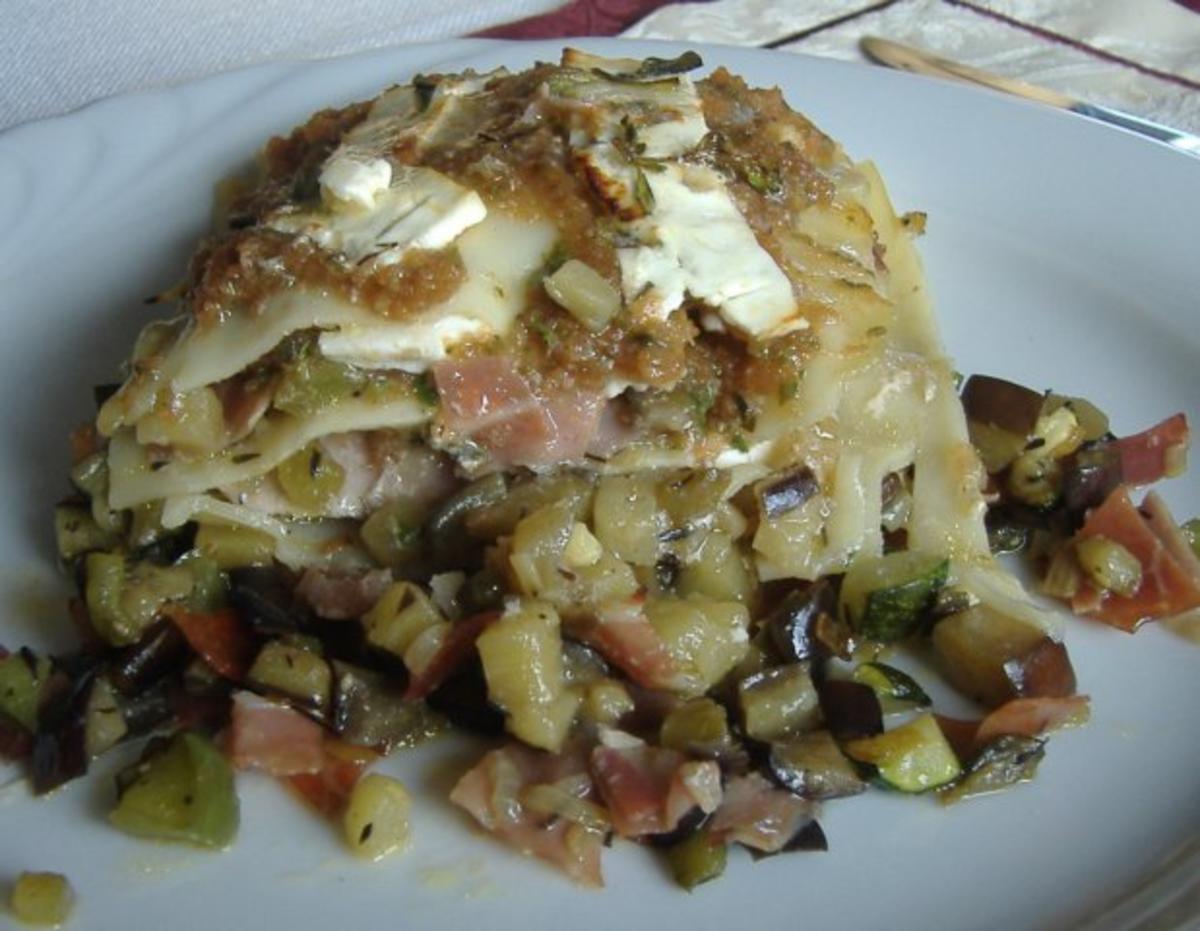 Bilder für Lasagne vom Schweinefilet und Gemüse - Rezept