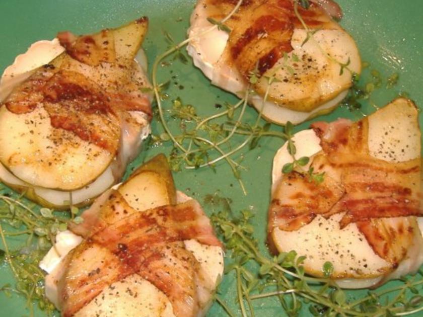 Salat von gebratenem Radicchio und Ziegenkäse Birnen Päckchen - einfach ...