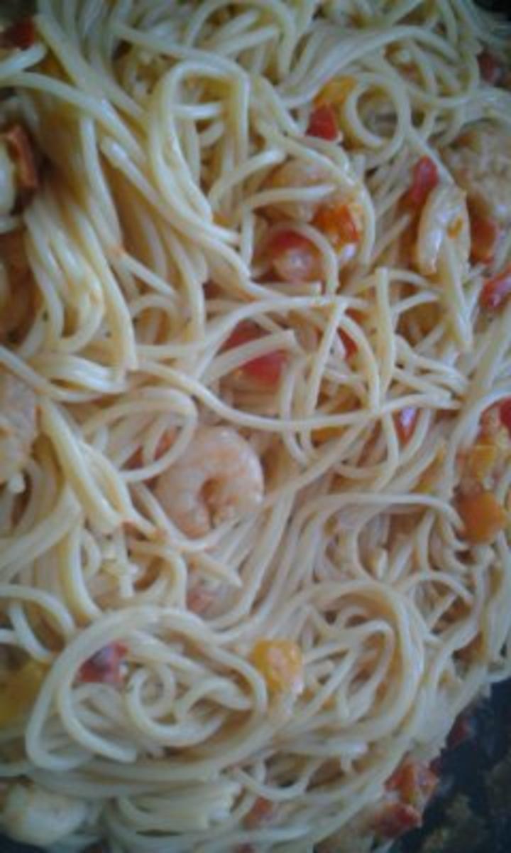 Pikante Garnelen-Spaghetti - Rezept - Bild Nr. 7