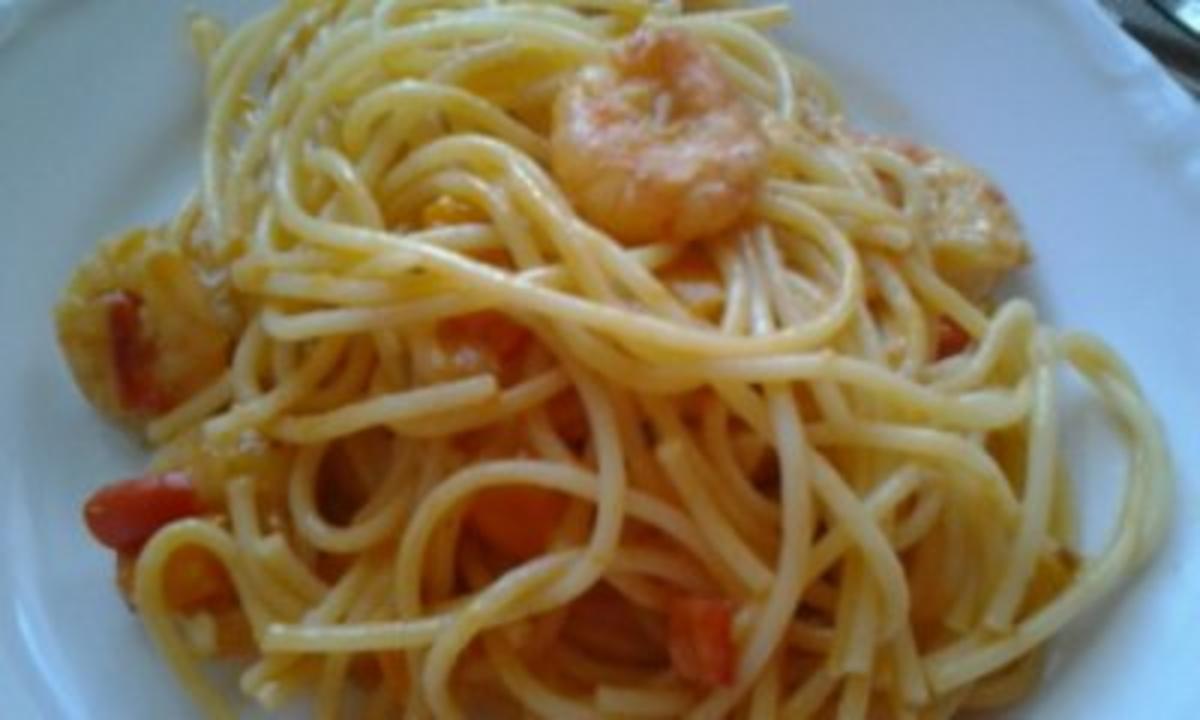 Pikante Garnelen-Spaghetti - Rezept