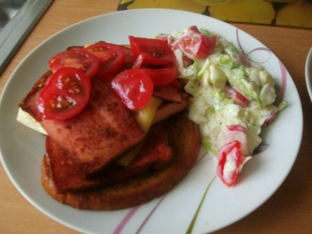 Leberkäse mit Tomaten Käse und Ei - Rezept - Bild Nr. 11