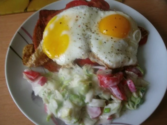 Leberkäse mit Tomaten Käse und Ei - Rezept - Bild Nr. 14