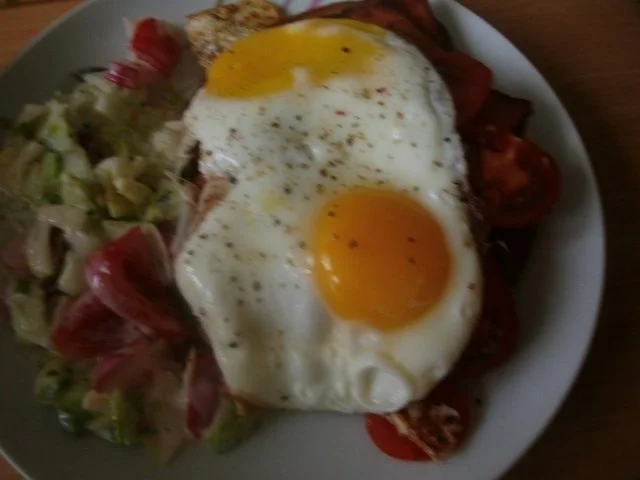 Leberkäse mit Tomaten Käse und Ei - Rezept - Bild Nr. 15