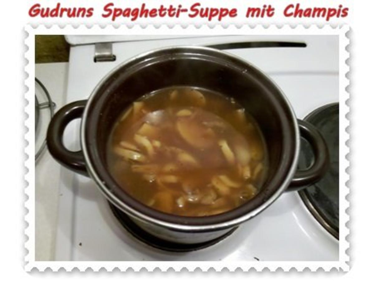 Suppe: Schnelle Spaghetti-Suppe mit Champis - Rezept - Bild Nr. 6