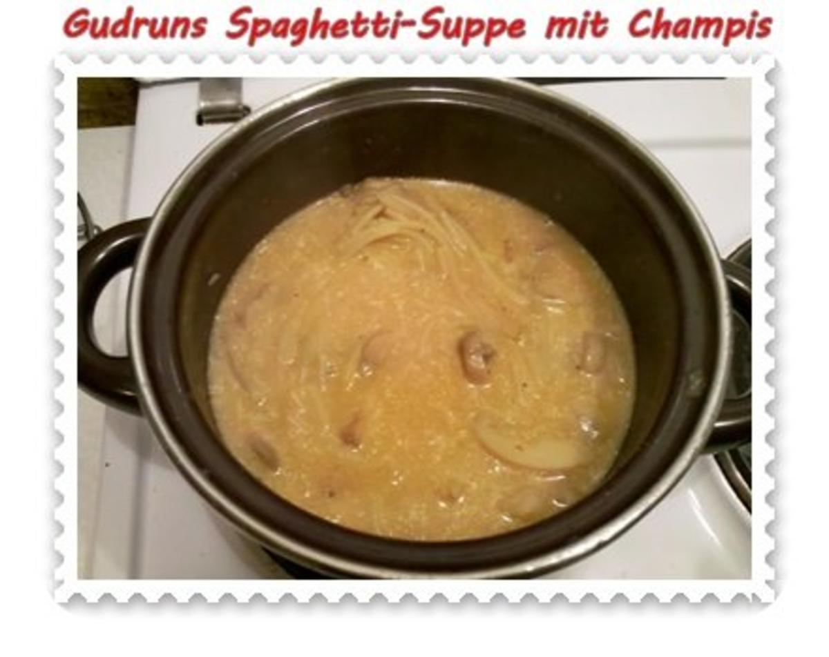 Suppe: Schnelle Spaghetti-Suppe mit Champis - Rezept - Bild Nr. 7