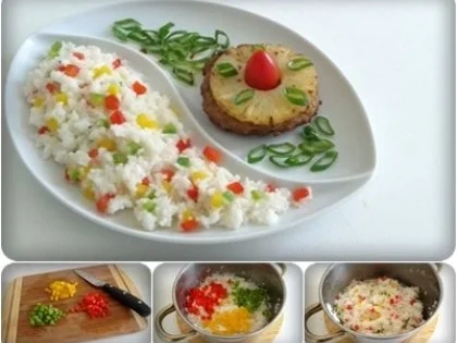 Rezept: Basmati- Reis aus dem Himalaya mit Bunten Paprikawürfeln Bild Nr. 3 Basmati- Reis aus dem Himalaya mit Bunten Paprikawürfeln - Rezept - Bild Nr. 3